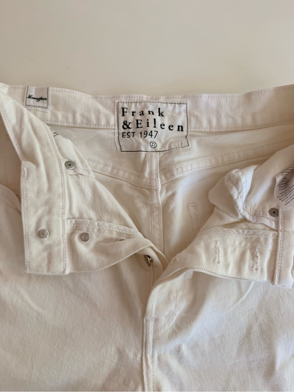Frank & Eileen High-Rise White Jeans - Picture 1 of 4